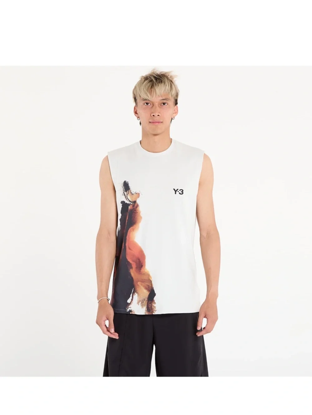 Y-3 Men’s White Sleeveless Graphic Muscle Tee - Picture 11 of 12